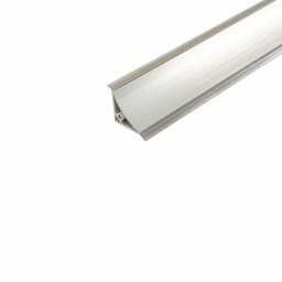 Inaltator concav/plinta antistrop concava, plastic cu insertie din aluminiu, 28x28x42 mm, L=2000 mm, finisaj inox