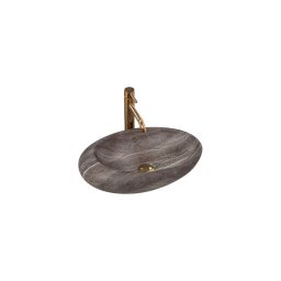 REA-U6649 - Lavoar ROXY pentru blat 31x49 cm ceramică/imitație de piatră