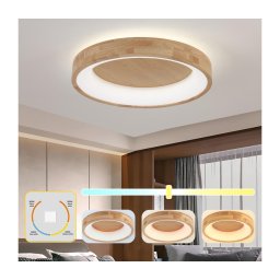 Plafonieră Brilagi-LED FALCON WOOD LED/40W/230V 3000/4000/6000K 60 cm lemn