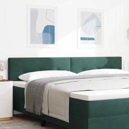 Tablie cap cu headboard Verde închis 200 cm Piele artificiala GartenMobel Dekor