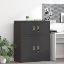 Dulap de depozitare Negru 90 x 40 x 40 cm Otel Laminat la Rece GartenMobel Dekor