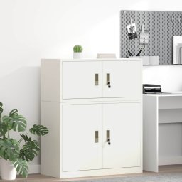 Dulap de depozitare Alb 90 x 40 x 40 cm Otel Laminat la Rece GartenMobel Dekor