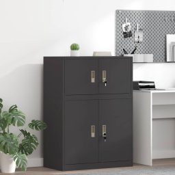 Dulap de depozitare Negru 80 x 40 x 40 cm Otel Laminat la Rece GartenMobel Dekor