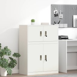Dulap de depozitare Alb 80 x 40 x 40 cm Otel Laminat la Rece GartenMobel Dekor