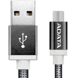 Sync Charge Cable ADATA 2.4 A 1M Black Aluminium MicroUSB