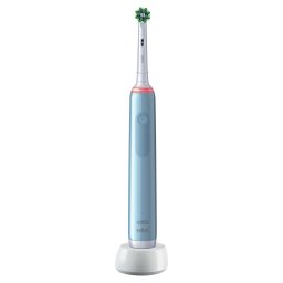 Periuta de dinti electrica Oral-B Pro 3 Cross Action, Curatare 3D, 3 programe, 1 capat, Albastru