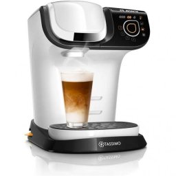Espressor Bosch Tassimo MY WAY TAS6504, 1500W, 1.3 L, T-Disc, Tehnologie INTELLIBREW, 4 setari de memorie, capsule, Alb/Negru