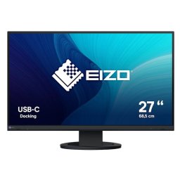 Monitor IPS LED EIZO FlexScan EV2720S-BK, 27 inch, WQHD, HDMI, DisplayPort, Boxe, Pivot, 5 ms, 60 Hz, Negru