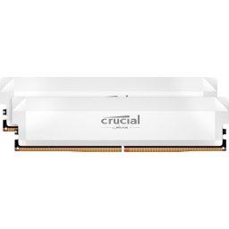 Kit dual memorie RAM Crucial PRO OC, Capacitate 64GB DDR5 (2x 32 GB), Frecventa 6400, CL - 40, Alb