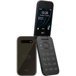 Telefon mobil HMD 2660 Flip, procesor Unisoc T107, 64 MB RAM, Dual SIM, baterie 1450 mAh, 4G, Negru