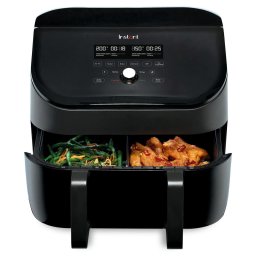 Friteuza cu aer cald InstantPot Frit Vortex Plus VersaZone, 9 l, 1700 W, 6 programe, Control tactil, Negru