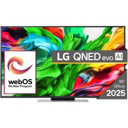 Televizor LG QNED evo 55QNED87A3B, 139 cm, Smart, 4K Ultra HD, 100Hz, Clasa E (Model 2025)