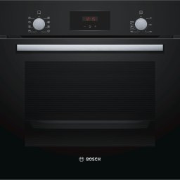 Cuptor incorporabil Bosch HBF153EB0, Electric, 66 l, Autocuratare EcoClean Direct, Suport telescopic, Convectie 3D, Clasa A, Negru/Argintiu