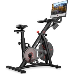 Bicicleta fitness YESOUL Spinning Bike G1M Plus, Black, Display 21.5”, rezistenta magnetica, aplicatie mobila, soundbar