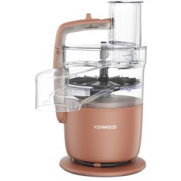 Robot de bucatarie compact Kenwood MultiPro Go FDP22.130RD, 650W, vas 1.3L, 2 trepte viteza, functie 360 Express ServeTM pentru feliere/razuire nelimitata, portocaliu