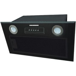 Hota incorporabila Heinner HBIH-MD600BK, 610 m3/h, 3 trepte de viteza, motor: 1 x 215w, lumina led: 2 x 1.5w, 1 filtru aluminiu, diametru tub de evacuare: 150 mm, negru