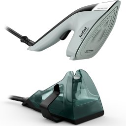 Aparat de calcat vertical cu abur 2 in 1 Tefal Duo Power JF4031E0, 1700W, jet abur 180 g/min, abur variabil 0 - 25 g/min, rezervor apa 400 ml, talpa ceramica, oprire automata, incalzire rapida in 30s, Verde & Negru