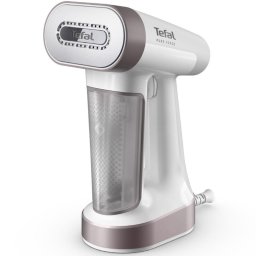 Aparat de calcat vertical cu abur 2 in 1 Tefal Pure Force DT8720E0, 1800W, jet de abur 90 g/min, variabil 0 - 35 g/min, rezervor apa 180 ml, 4 trepte abur, functie Boost, oprire automata, autonomie rezervor apa 12 min, incalzire rapida in 25 s, Alb & Gri