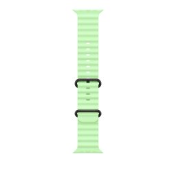 Apple Watch 49mm Band: Neon Green Ocean Band Extension - Black Titanium Finish