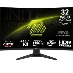 Monitor gaming MSI MAG 325CQF, 31.5", Rapid VA Curve 1000R, QHD, 0.5ms, 180Hz, Negru