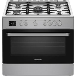 Aragaz Ravanson KWGE-K90A Cheff , plita 5 arzatoare gaz, cuptor electric, 110 L, Clasa a, Inox