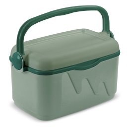 Lada frigorifica turistica 10L Generic, capac detasabil, maner blocabil, material polipropilena, 42.8 x 26.5 x 23.3 cm, Verde