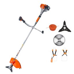 Motocoasa de tuns iarba pe benzina Ruris DAC 110, putere 1.2 CP, 26 cm3, motor Tez, 2 timpi, diametru taiere 21 cm, bobina fir, disc 3 lame