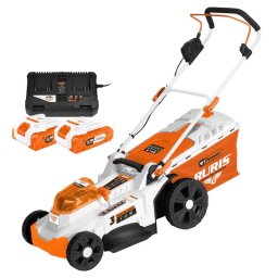 Masina de tuns gazon cu acumulator RXI4344e Power Alfa UP, latime lucru 43 cm, 6 niveluri, 25-75 mm, cos 50 litri, 2 x Li-Ion 20V, 4Ah, incarcator dublu