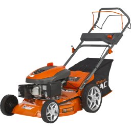 Masina de tuns gazon/iarba autopropulsata pe benzina Ruris Dac 120XLS, 161 CC, 4 timpi, 46 cm latime lucru, 5 trepte de taiere, inaltime taiere 25 - 65 mm, sac colector 55 L,functie de colectare/ evacuare spate/laterala/ mulcire, Portocaliu-Negru