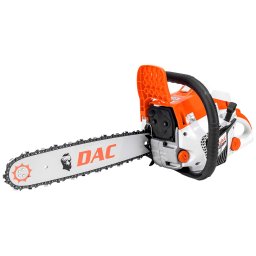 Drujba (motofierastrau) cu lant pe benzina Ruris DAC 456RS, putere 3 CP, 45 CC, motor 2 timpi, lungime sina 40 cm, lant 325 1.5 RS, rezervor combustibil 590 ml