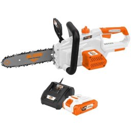 Drujba electrica cu acumulator Ruris 2524e Power Alfa UP, sina 25 cm, lant 3/8 inch, 1.3 mm, 1 x Li-Ion 20V, 4Ah, contine acumulator + incarcator