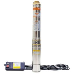 Pompa submersibila de mare adancime Ruris Aqua 890, 750 W, 79 m, 70l l/min, 4 inch, monofazata, Argintiu