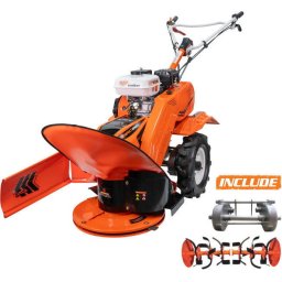 Motosapa Ruris 6500CRT, 7 CP, roti cauciuc 4.00:8, sistem de cosit crt 570, 570 mm, Portocaliu-Negru
