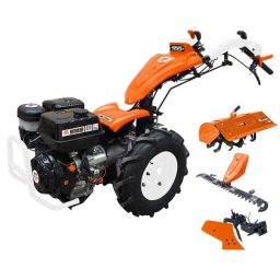 Pachet motocultivator RURIS 977 CSP, motor benzina 4T, 420 CC, 16 CP, 5 viteze, cu lama de cosit C977, freza de sapat S 977, plug P 977
