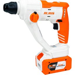 Ciocan rotopercutor pe acumulator RURIS RMX1210, 20 V, 900 RPM, 25 mm diametru maxim gaurire, 5100 BPM, 1.5J, acumulator, incarcator