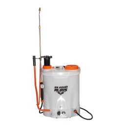 Pompa de stropit cu presiune pe acumulator si actionare manuala RURIS RS 2000, acumulator 12 V 8 Ah, rezervor tip rucsac 20 L, lance metalica telescopica, manometru