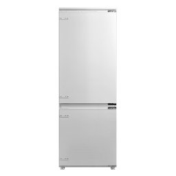 Combina frigorifica built in Heinner HCNF-BIM403INVD, 403 l, No frost, Clasa D, Compresor inverter, Display, Functie super racire/congelare, Functie vacanta,Lumina led, Alarma usa deschisa, Alb