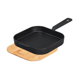 Tigaie mare din fonta cu capac tip tocator din bambus Enders 8773