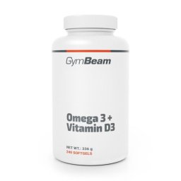 GymBeam Omega 3 + Vitamina D3 240 caps.