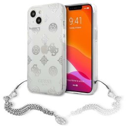 Husa Guess GUHCP13SKPESI iPhone 13 mini 5.4" silver/silver hardcase Peony Chain Collection