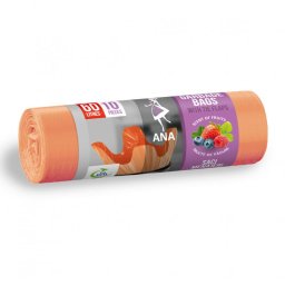 Diverse articole de curatenie Saci menaj cu urechi HDLD 60 litri culoare somon cu parfum de fructe 10 bucati/rola