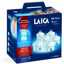 LAICA J996050 6 buc bi-flux universal cartuș filtrant Stream Line alb mecanic filtru apă cu un ulcior set cadou