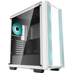 CARCASA DeepCool CC560 WH V2, Middle Tower, ATX, fara sursa, 4xfan, USB 3.2 gen 1 x 1, USB 2.0 x 2, audio, PSU shroud, 7 sloturi expansiune, LED, alb, R-CC560-WHGAA4-G-2 (timbru verde 0.32lei)