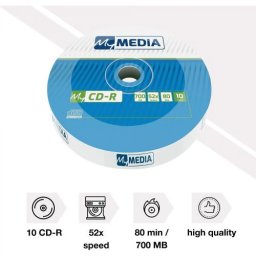 BLANCURI Verbatim CD-R 52x 700MB 10PK Wrap 69204