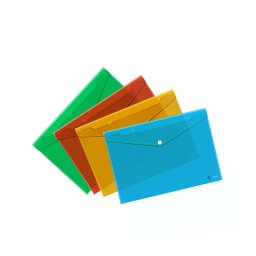 Pachet 4+1 Gratis Mapa plastic cu buton Forpus Crystal