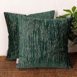 Set 2 FETE de perna cu fermoar Hiko COMFY catifea verde cu auriu stins