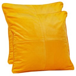 Set 2 FETE de perna cu fermoar Hiko COMFY catifea galbena