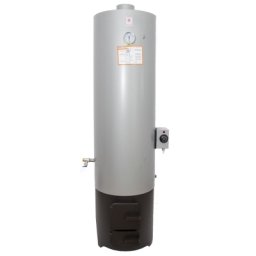 Ansamblu boiler pe lemne si electric 120 litri otel Miklos Steel, cu focar economic usi din tabla, rezistenta 2 kW