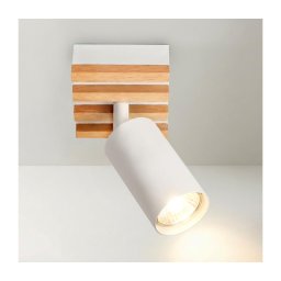 Brilagi - Spot SELE WOOD, 1x GU10, 30W, 230V, alb/lemn