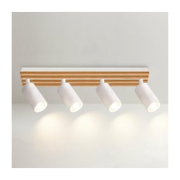 Brilagi - Spot SELE WOOD 4xGU10/30W/230V alb/lemn